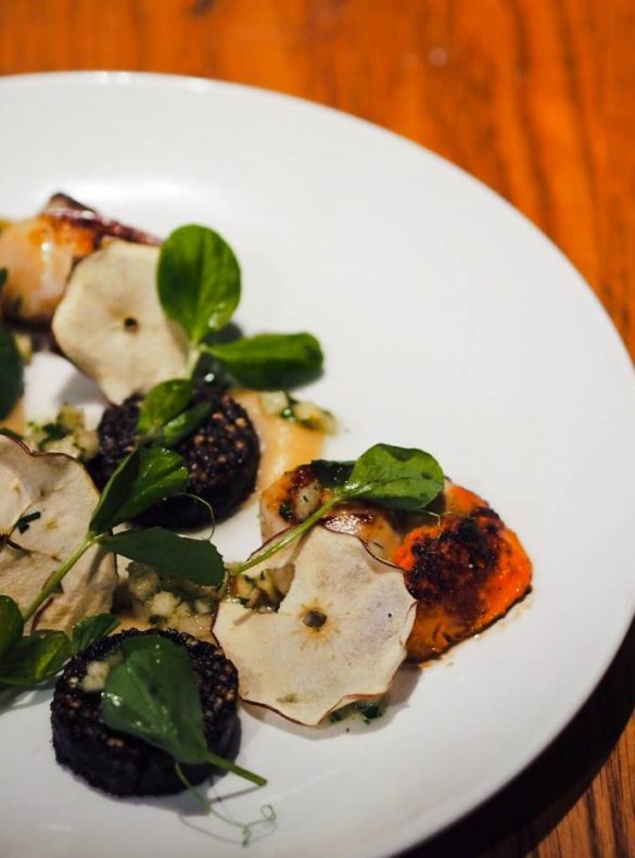 The Swan Salford, The Swan Salford review, scallops and black pudding