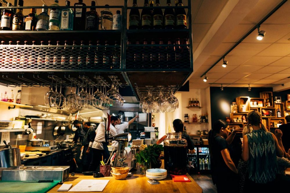 The bar at Olé Tapas Bar